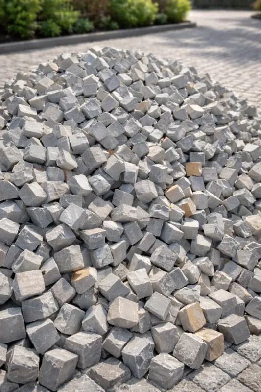 Cobbles & Sets — Kandla Grey Hand-Cut Sandstone Cobbles 100x100mm