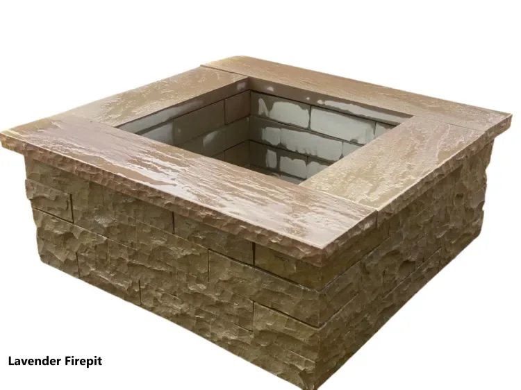 Fire Pits & Circles � Curved Sandstone Garden Bench