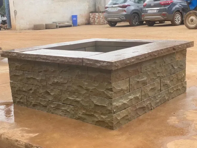Fire Pits & Circles � Rustic Masonry Square Pit