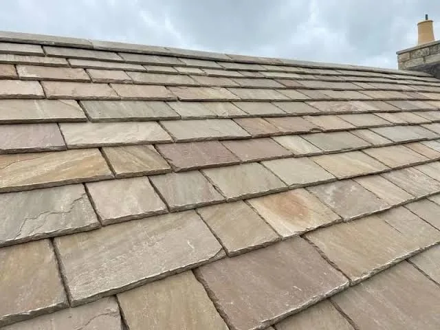 Roofing Slates — Pitched Manor Sandstone Slate Roof
