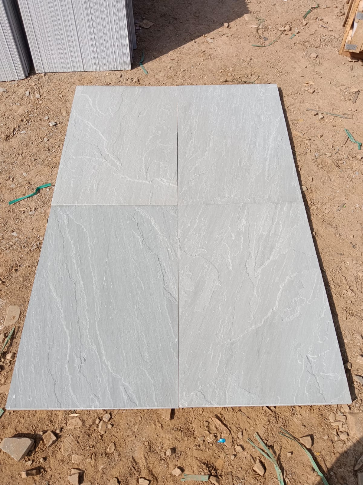Sandstone Pavers — Curving Natural Stone Garden Pathway