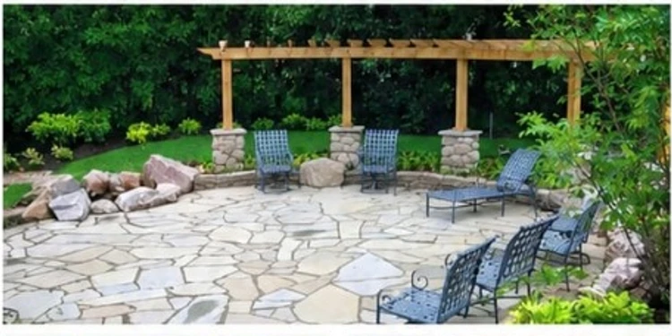 Crazy / Flagstone — Sandstone Crazy Paving Banner