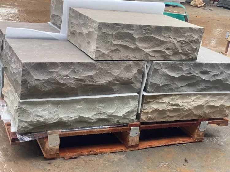 Sandstone Steps — Solid Step Blocks Stacked on Pallet